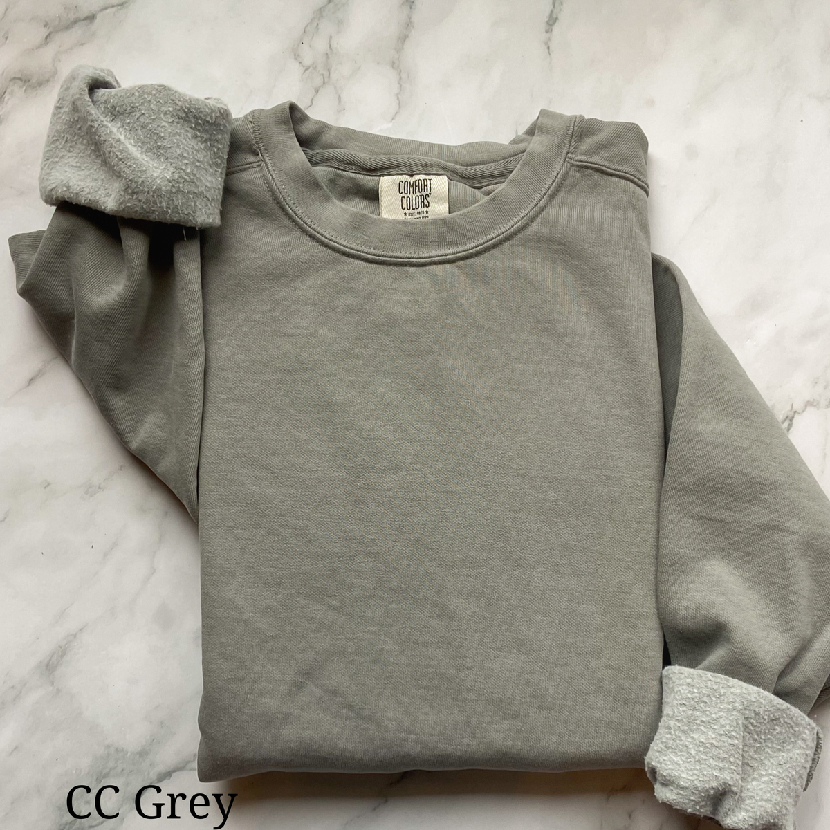 Grey Comfort Colors garment color example