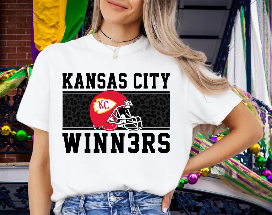 KC Black leopard Winners GILDAN