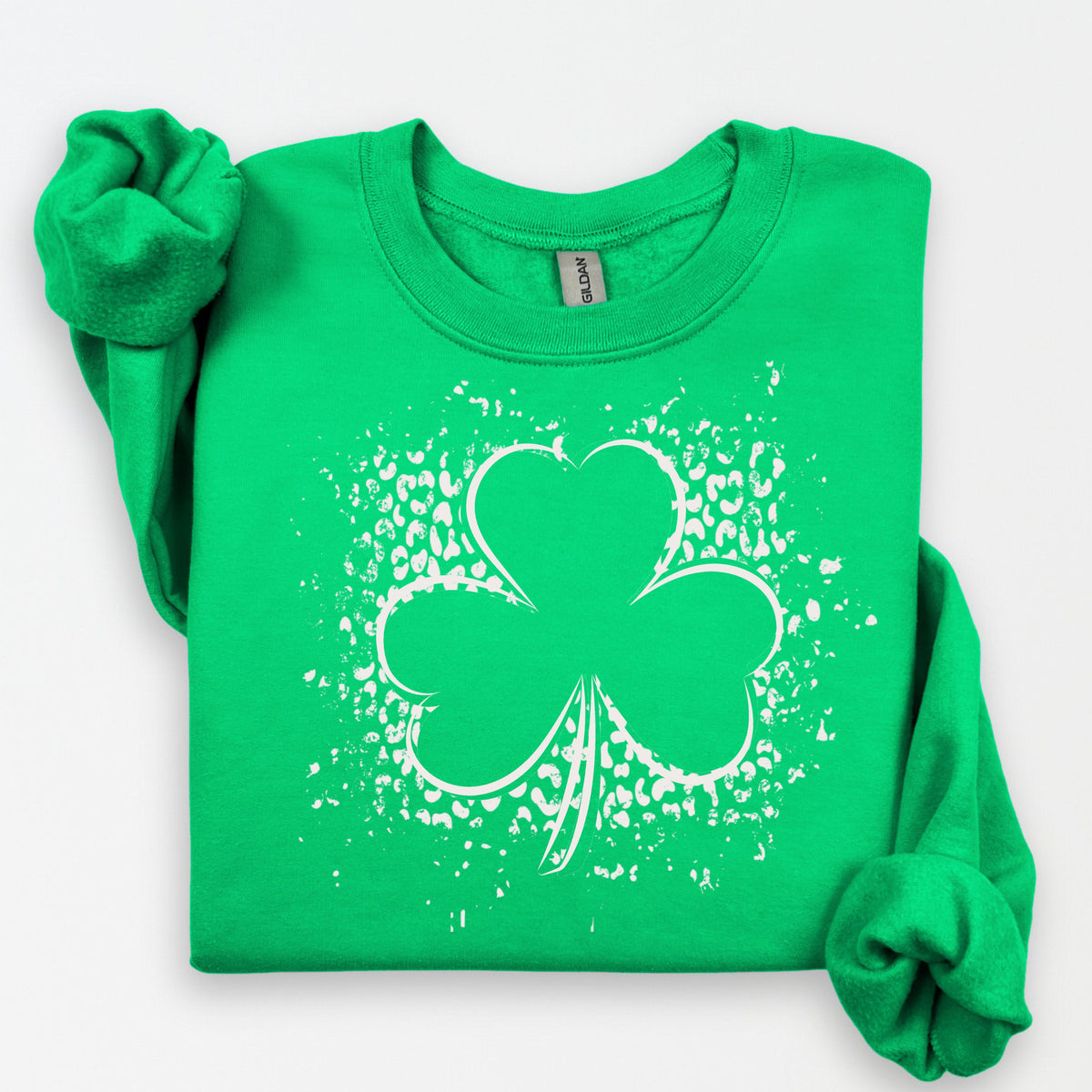 Green Lucky Shamrock sweatshirt for St. Patrick’s Day