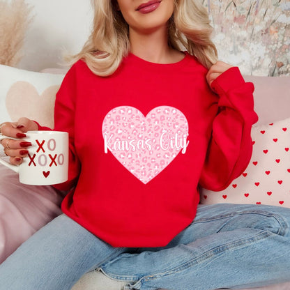 Leopard Heart KC DTF shirt