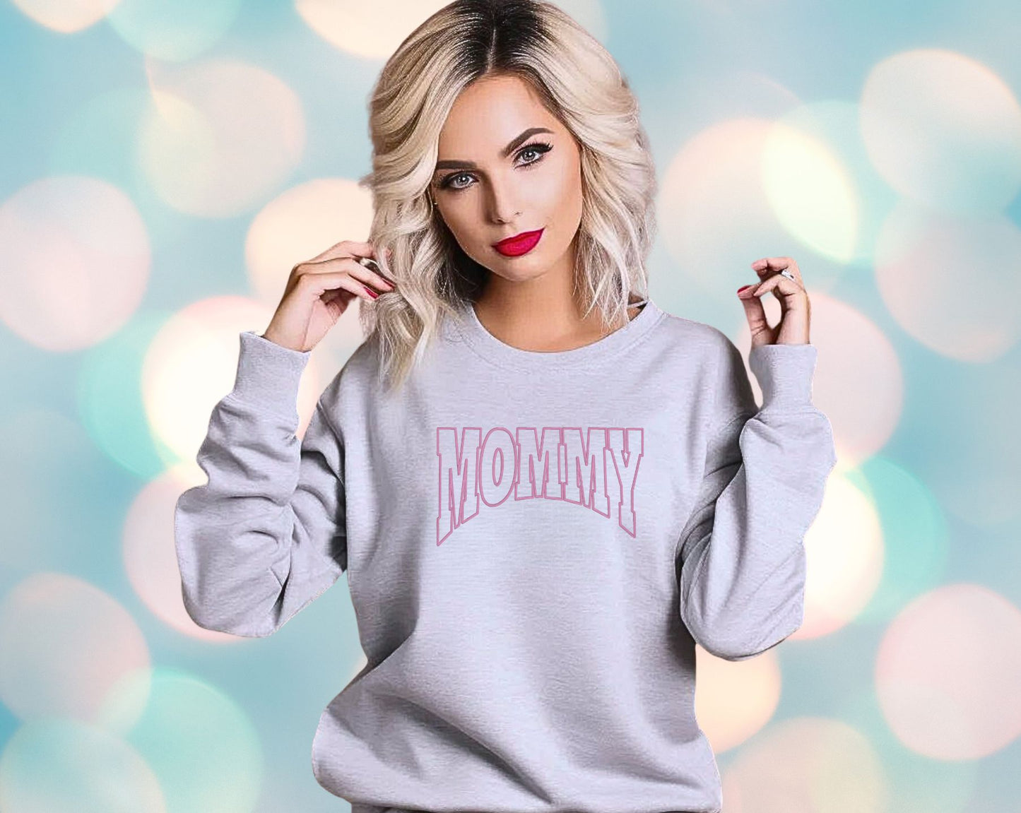 Stylish Embroidered MOMMY Shirt - 3D Puff Design, Customizable Colors