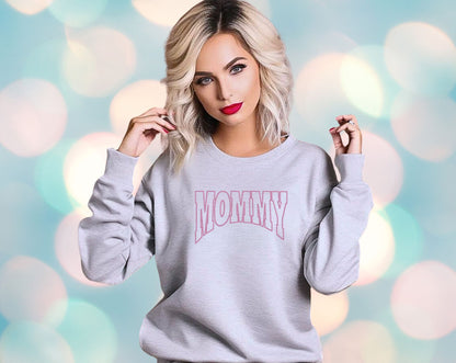 Stylish Embroidered MOMMY Shirt - 3D Puff Design, Customizable Colors