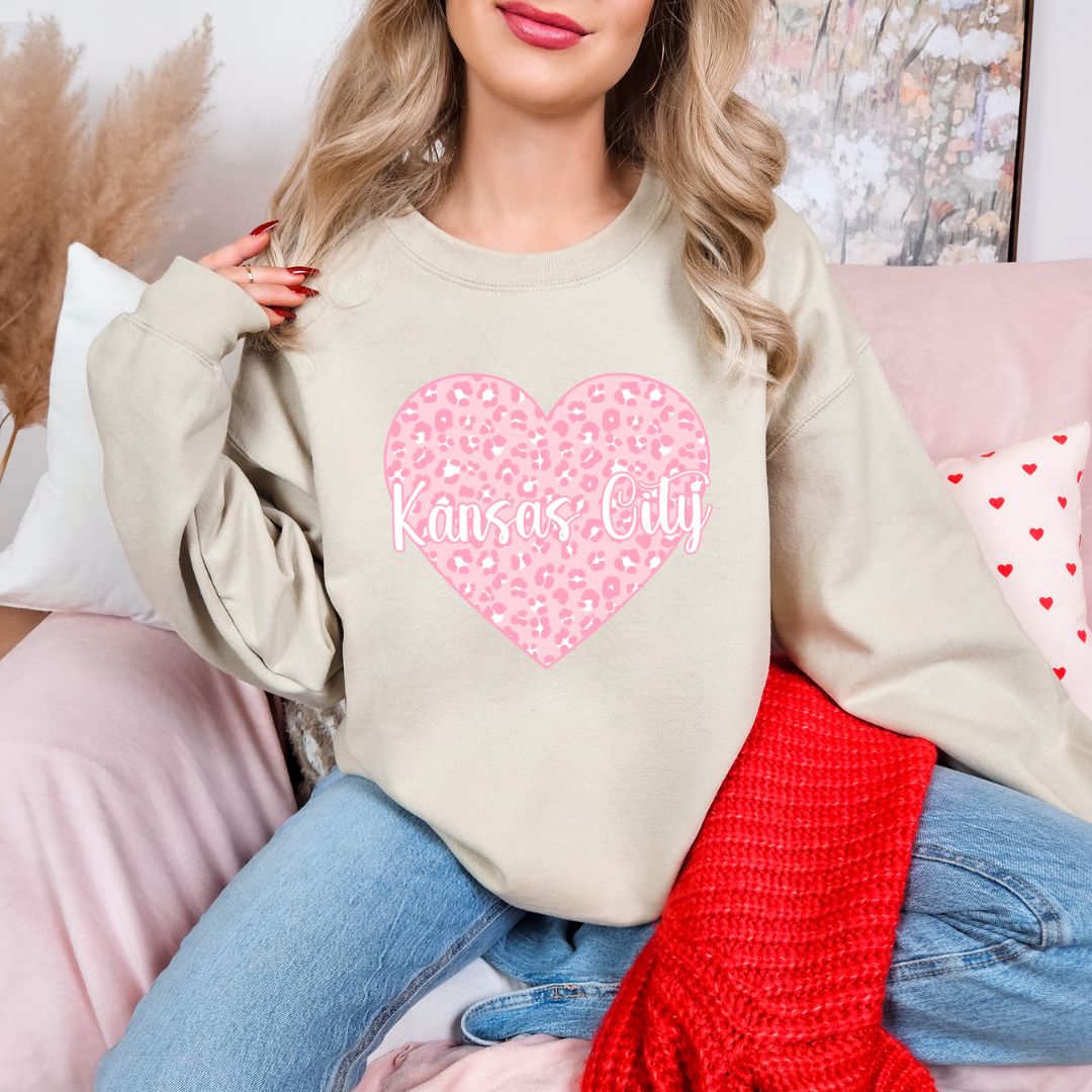 Leopard Heart KC DTF shirt