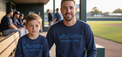 Baseball life embroidery comfort colors tshirt