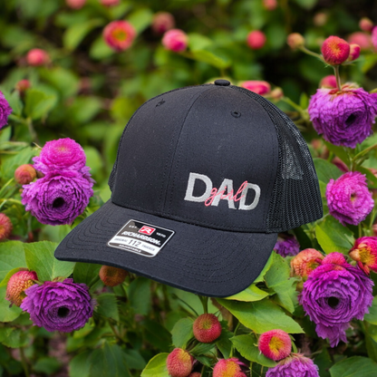 Girl Dad embroidered black Richardson 112 trucker hat