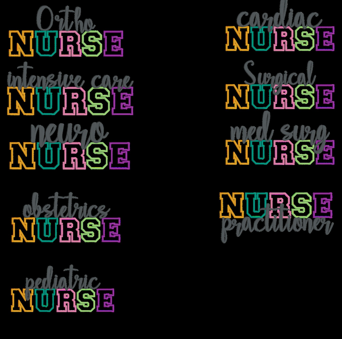 Custom Embroidered Sweatshirt for Women - Crewneck Nurse Design