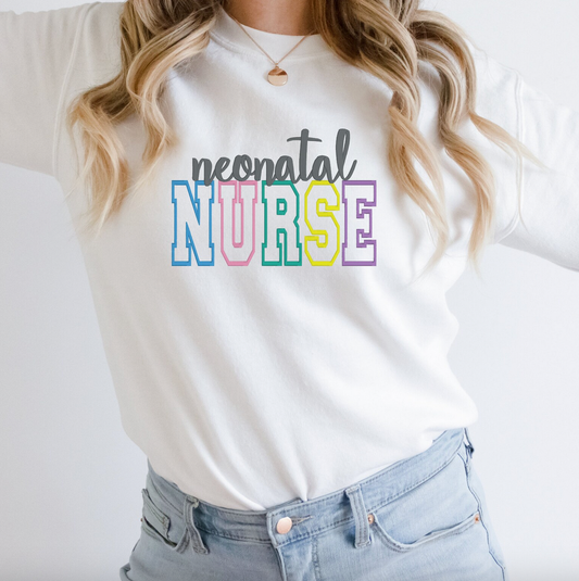 Custom Embroidered Sweatshirt for Women - Crewneck Nurse Design