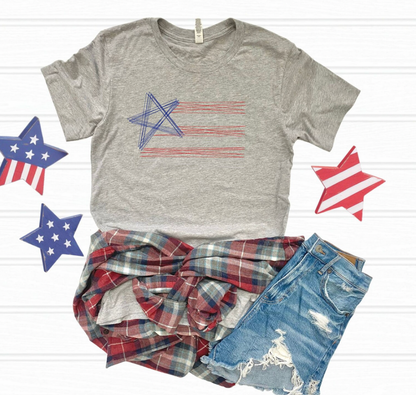 Custom Embroidery American Flag Sweatshirt