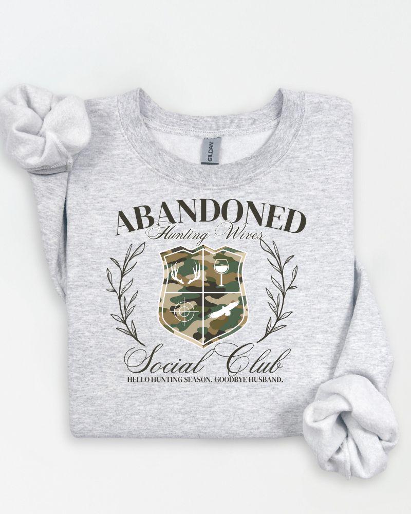 Ash gray Abandoned Hunting Wives Social Club crewneck