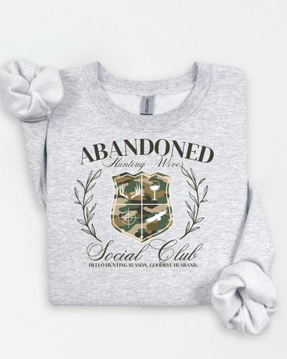 Ash gray Abandoned Hunting Wives Social Club crewneck