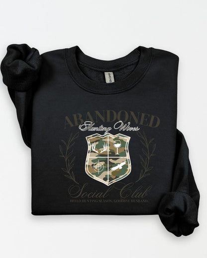 Black Abandoned Hunting Wives Social Club crewneck