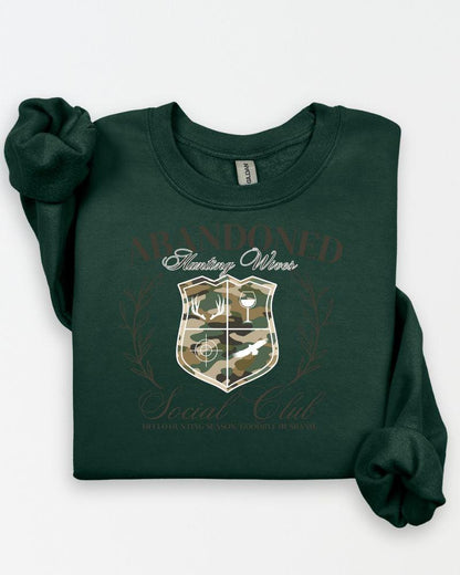 Forest green Abandoned Hunting Wives Social Club crewneck