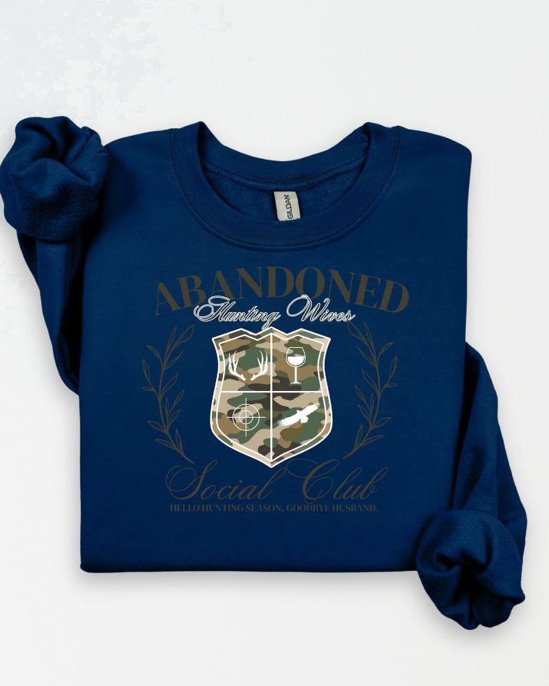 Royal blue Abandoned Hunting Wives Social Club sweatshirt