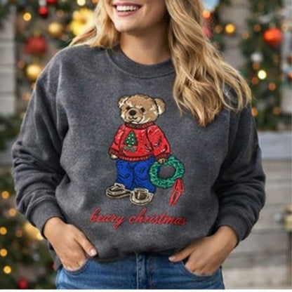 Comfort Colors Pepper Christmas sweatshirt styled for holiday season