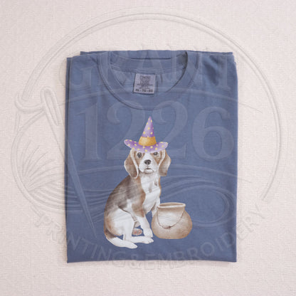 Blue Spruce folded beagle witch Halloween shirt