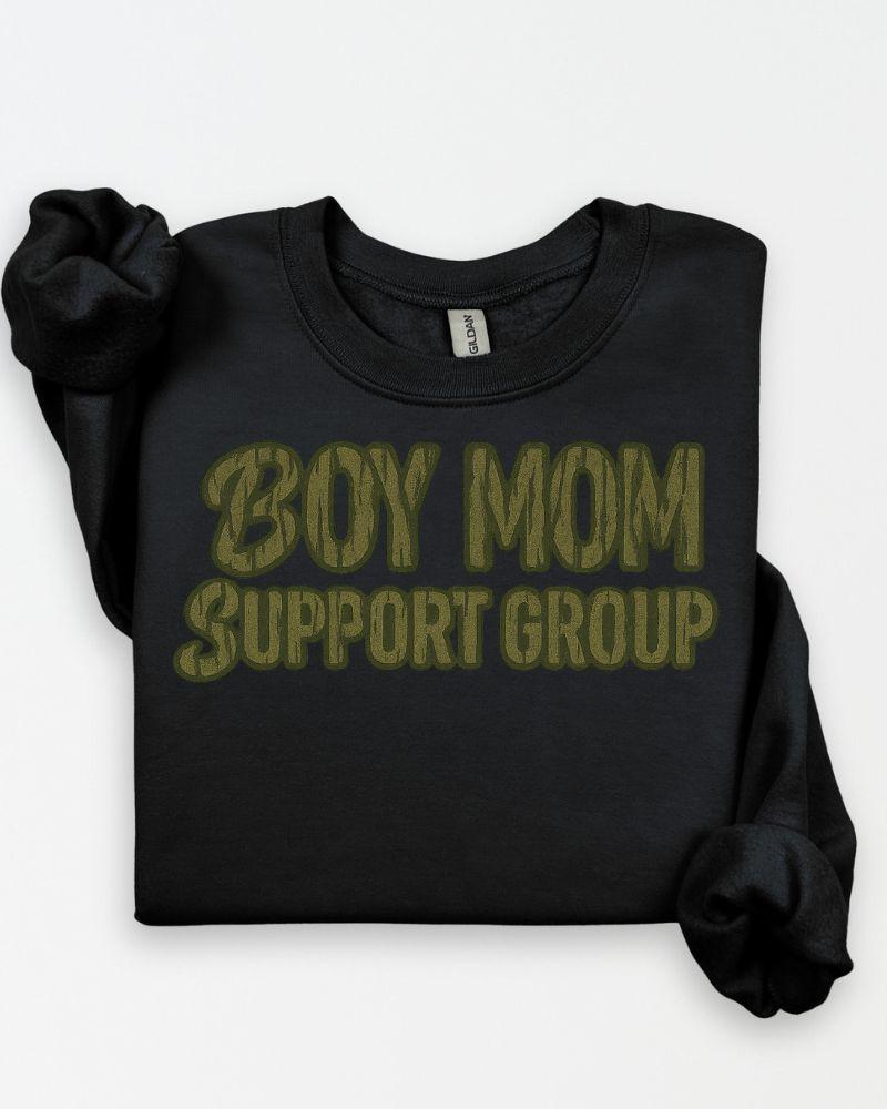 Black Boy Mom Support Group graphic sweatshirt