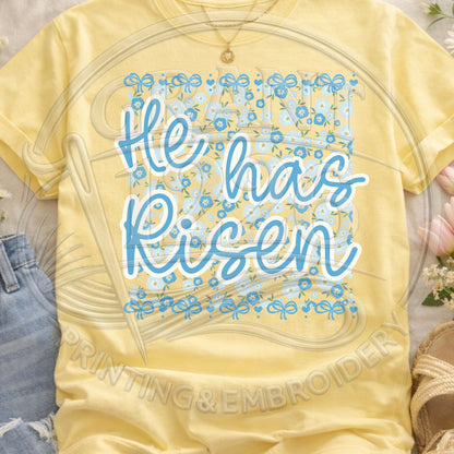 Butter yellow floral Easter graphic tee