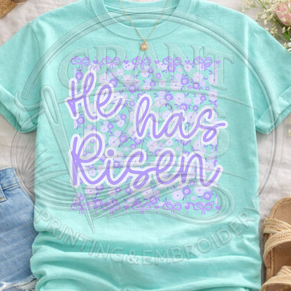 Chalky mint floral Christian Easter shirt