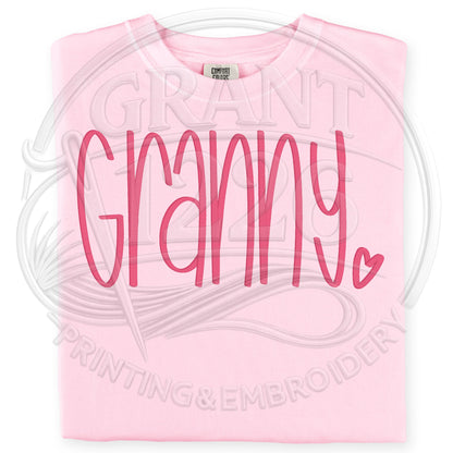 Folded blossom Comfort Colors granny embroidery shirt minimalist grandma gift
