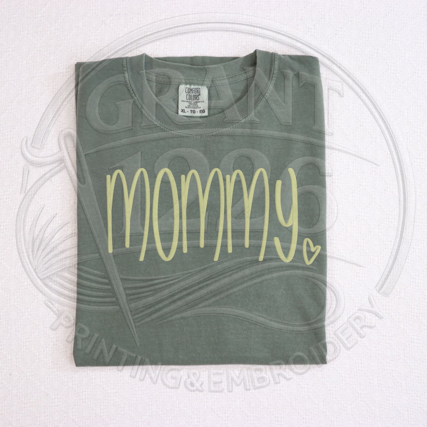 Comfort Colors embroidered mommy shirt Mother’s Day gift