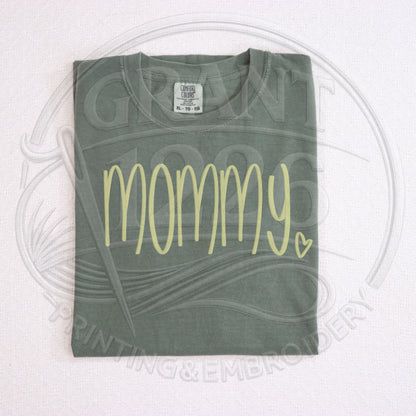 Comfort Colors embroidered mommy shirt Mother’s Day gift