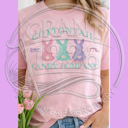 Cottontail Candy Company bunny shirt in Blossom pink