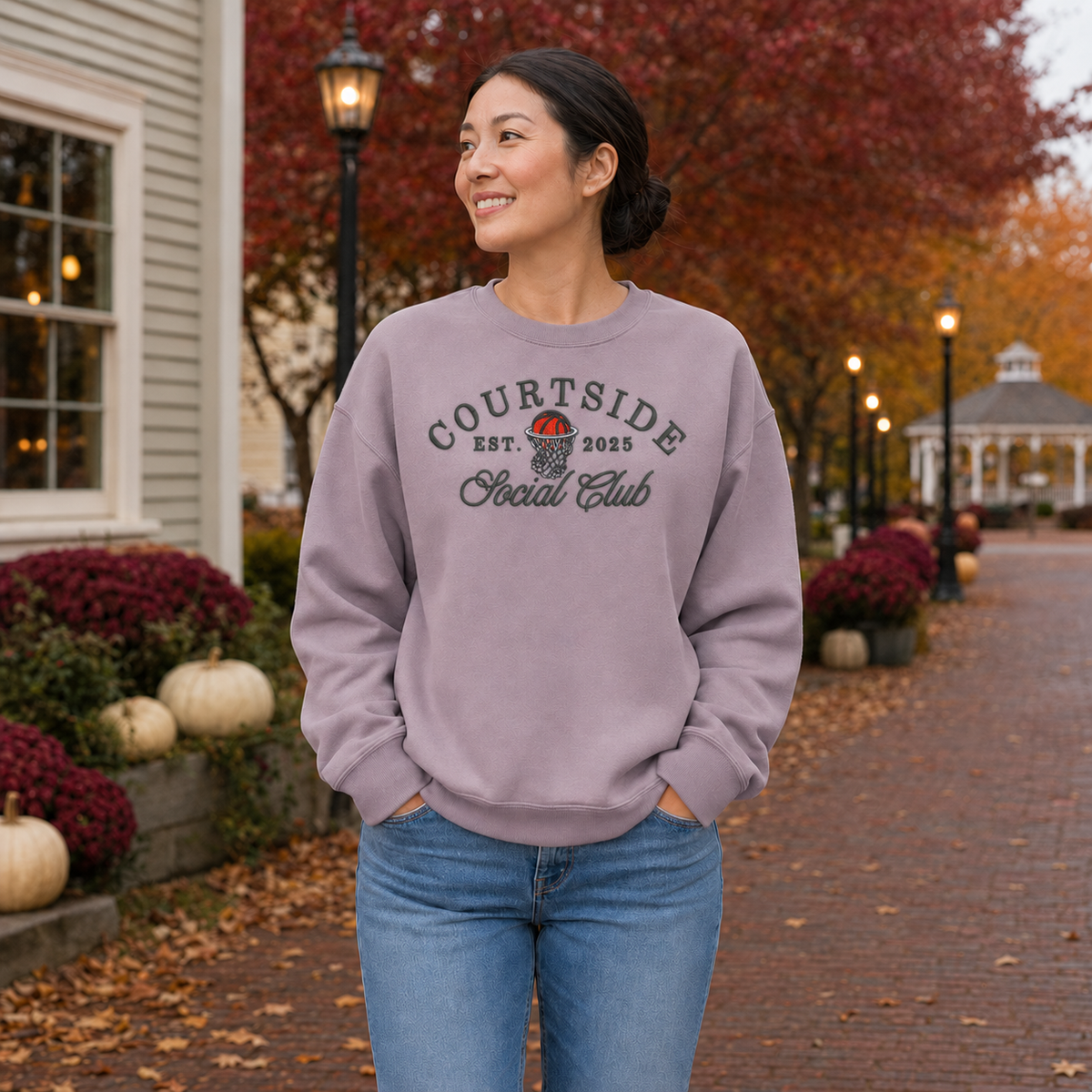 Paragon Gildan Softstyle embroidered Courtside Social Club basketball sweatshirt
