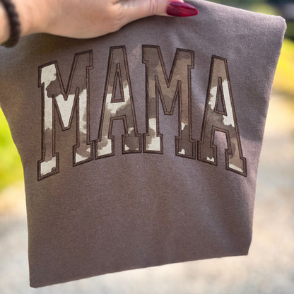 espresso comfort colors applique mama top