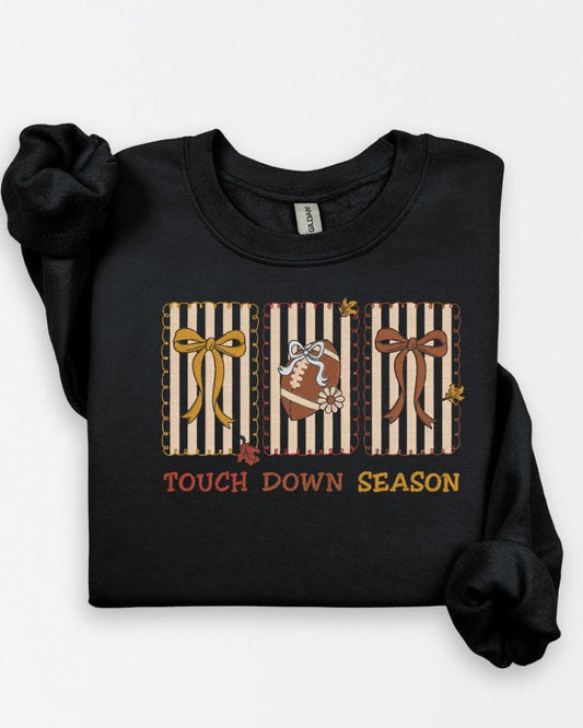Custom Touch Down Season embroidered football sweatshirt hero image