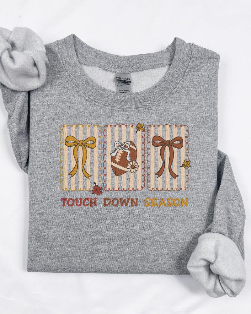 Team-color Touch Down Season sweatshirt