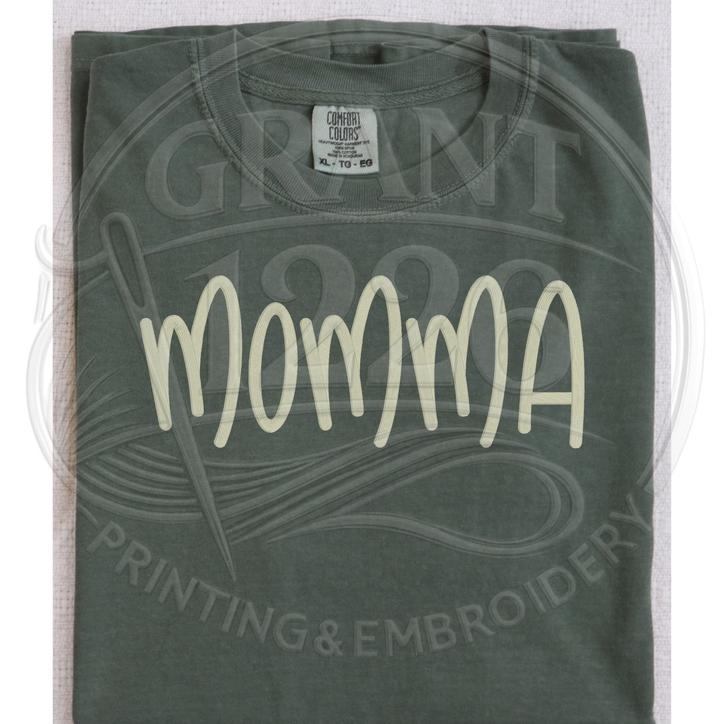 earthy embroidered mama shirt with minimalist aesthetic