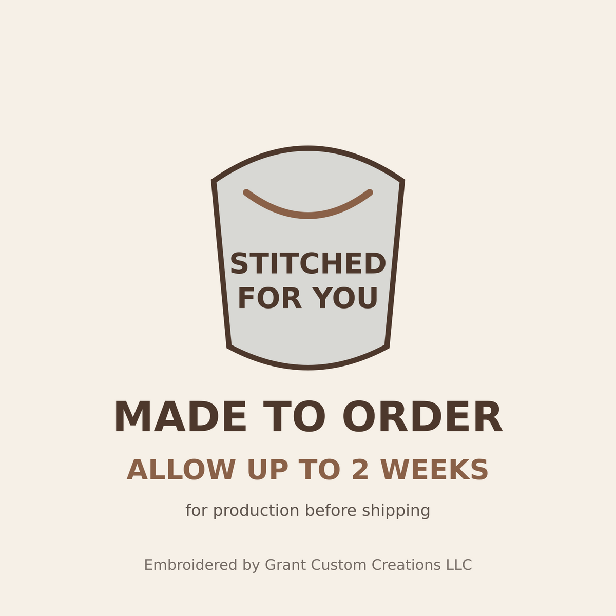 Faith and Coffee apparel made to order with up to two week processing