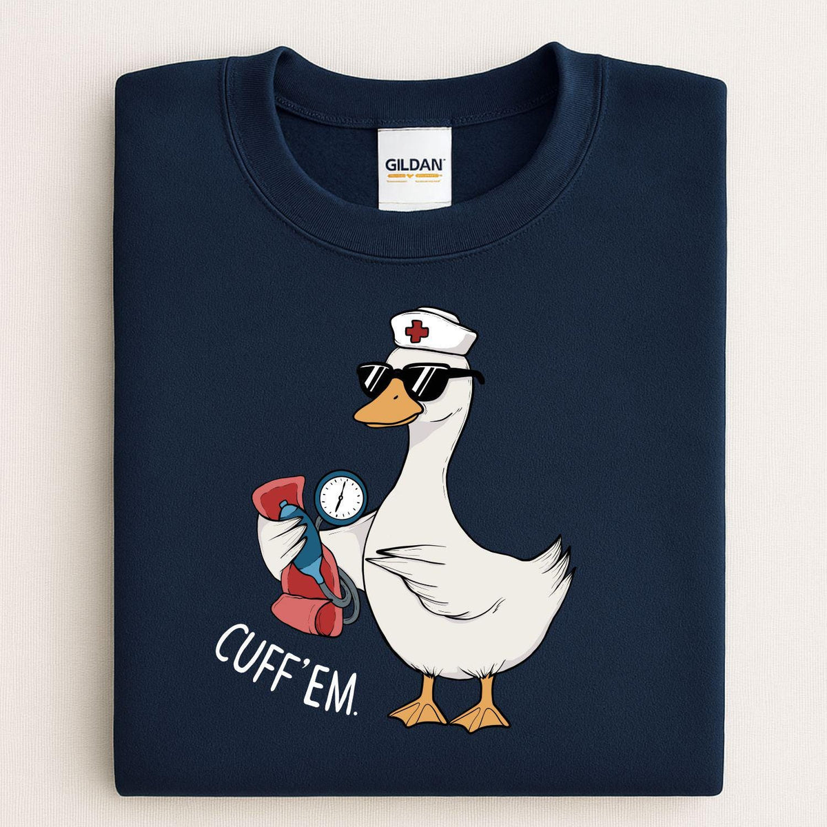 Funny nurse goose sweatshirt – product image 1