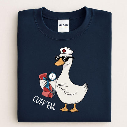 Funny nurse goose sweatshirt – product image 1