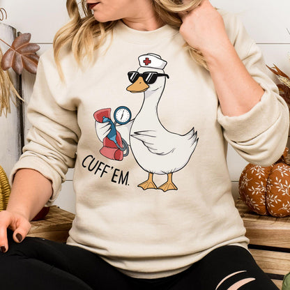 Funny nurse goose sweatshirt – product image 4