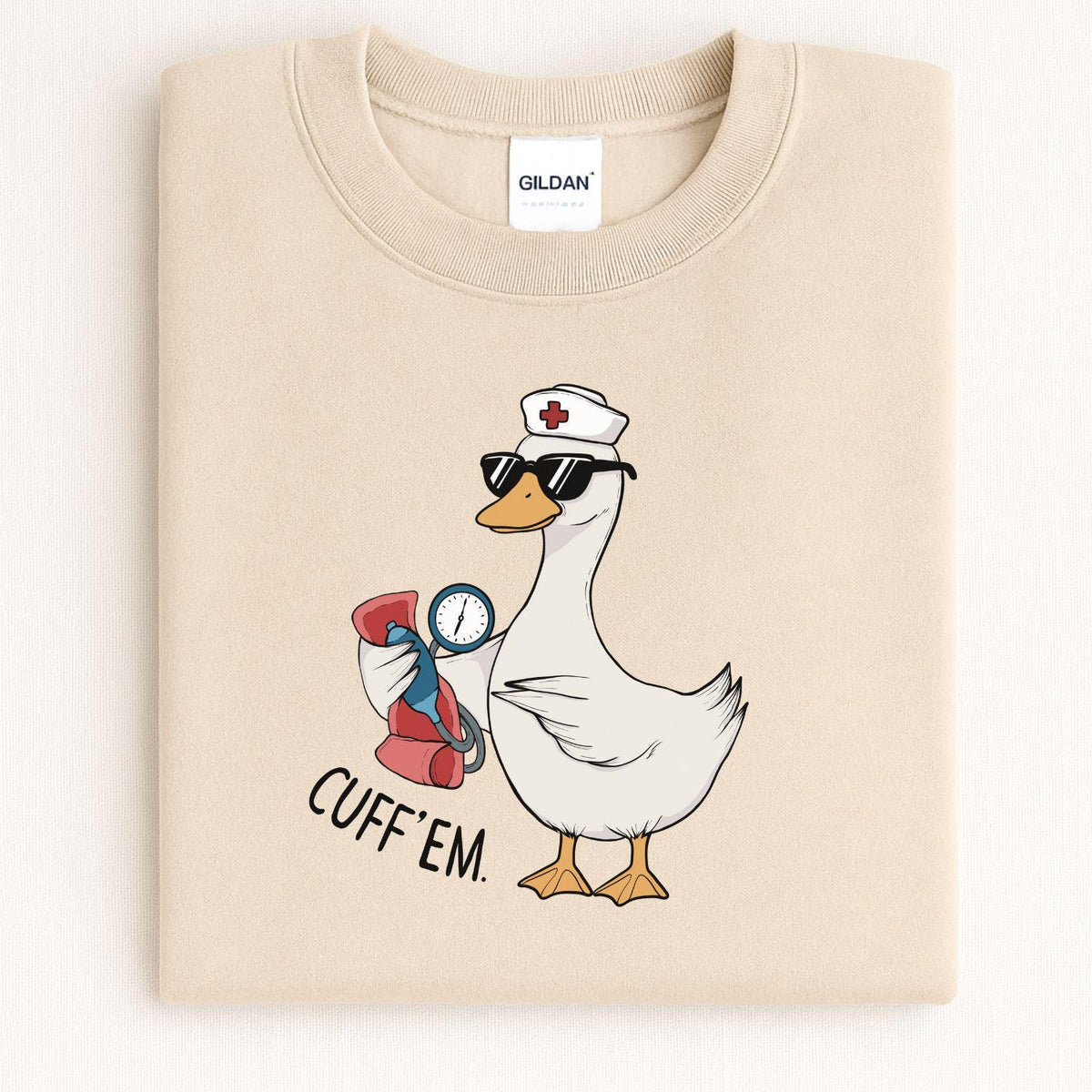 Funny nurse goose sweatshirt – product image 5