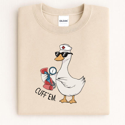 Funny nurse goose sweatshirt – product image 5