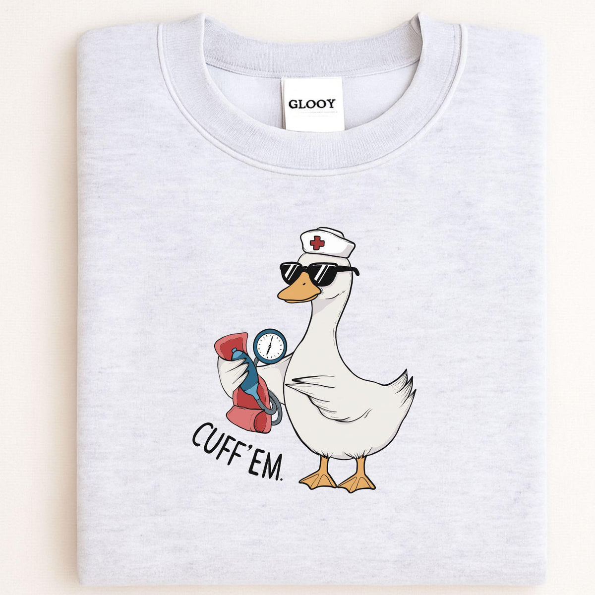 Funny nurse goose sweatshirt – product image 7