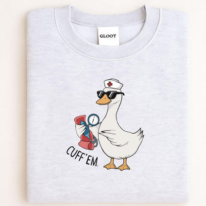 Funny nurse goose sweatshirt – product image 7