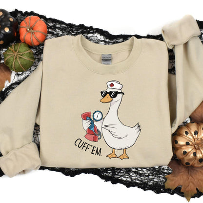Funny nurse goose sweatshirt – product image 9