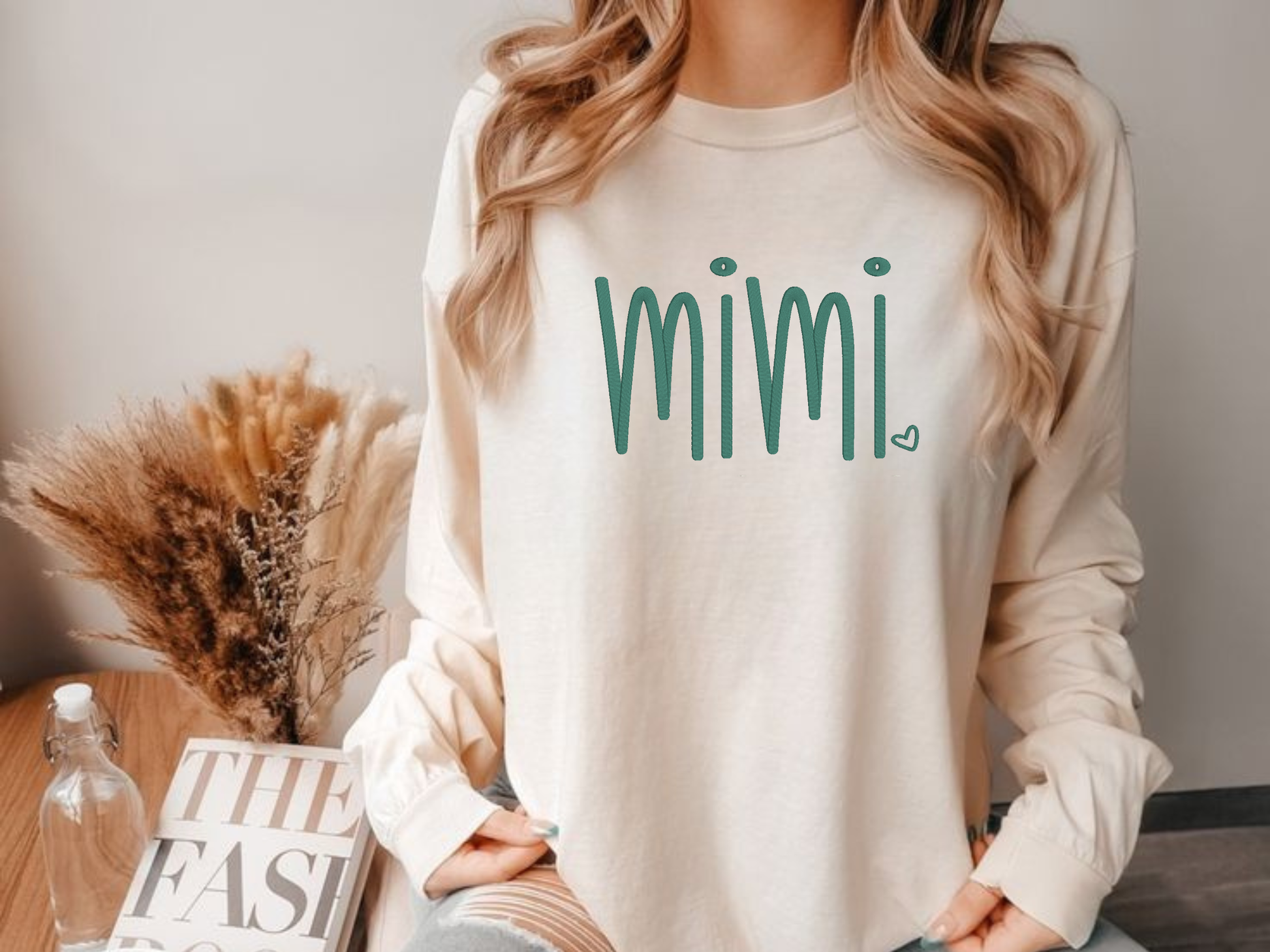 Ivory long sleeve embroidered mimi gift