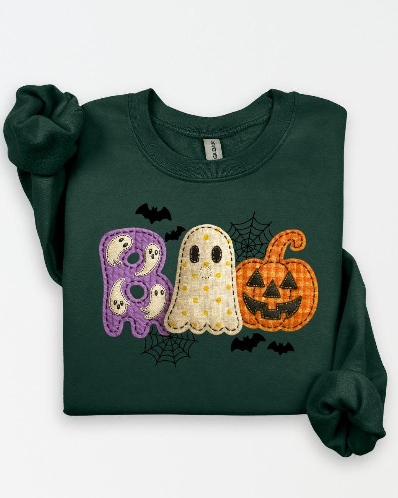 Gildan Heavy Blend BOO Halloween sweatshirt product options