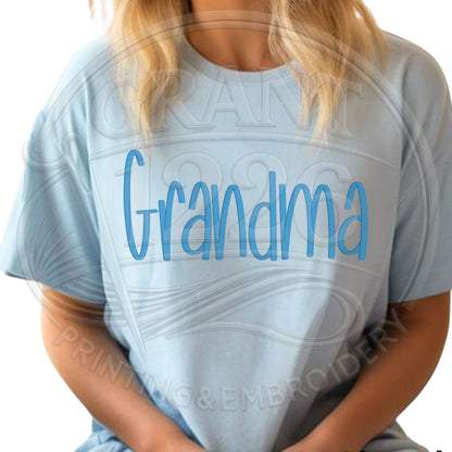 Grandma gift embroidered comfort colors tee
