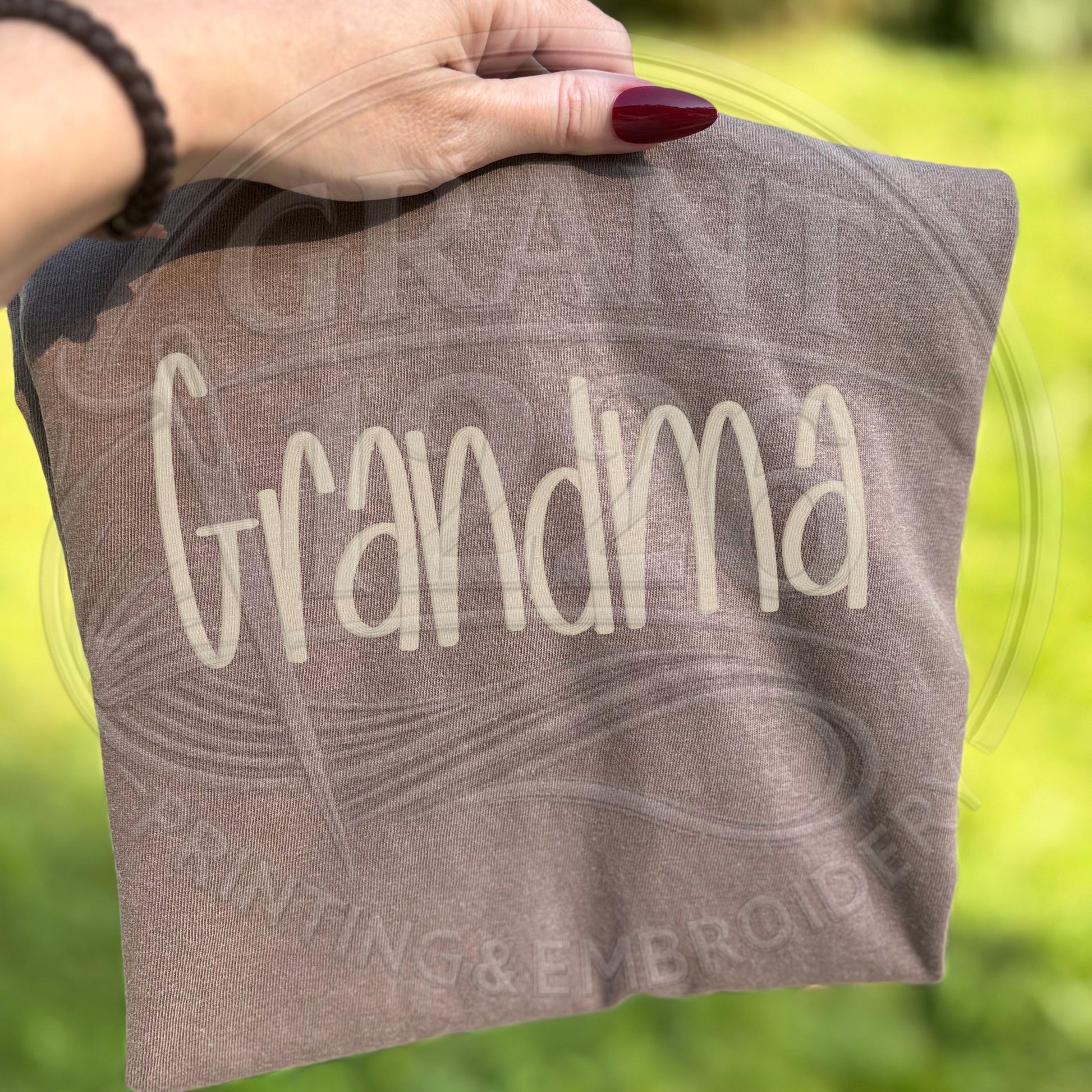 espresso grandma embroidered tshirt