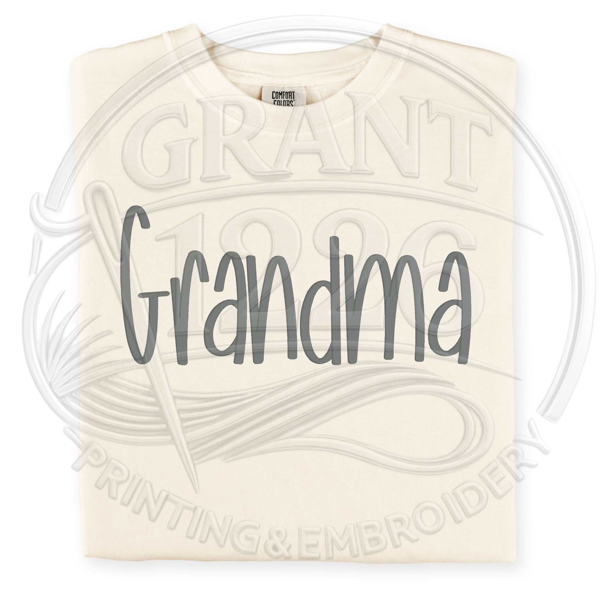 custom thread color embroidered comfort colors shirt