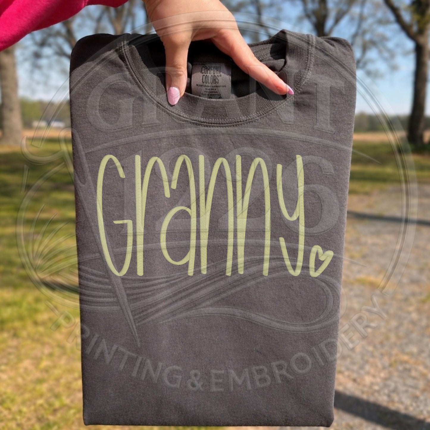 Pepper comfort colors granny embroidered grandma gift shirt lifestyle