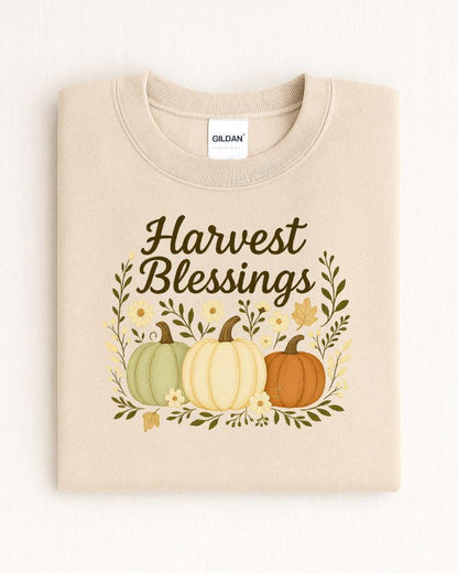 Pumpkin Harvest Blessings DTG crewneck for autumn