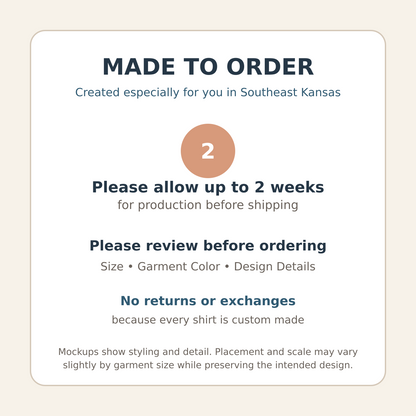 Made-to-order processing and return information for Hey Boo sweatshirt