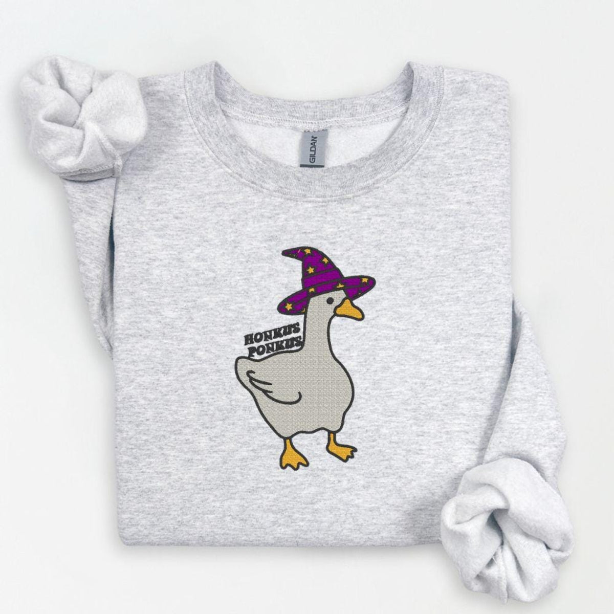 Ash Honkus Ponkus goose embroidered Halloween sweatshirt
