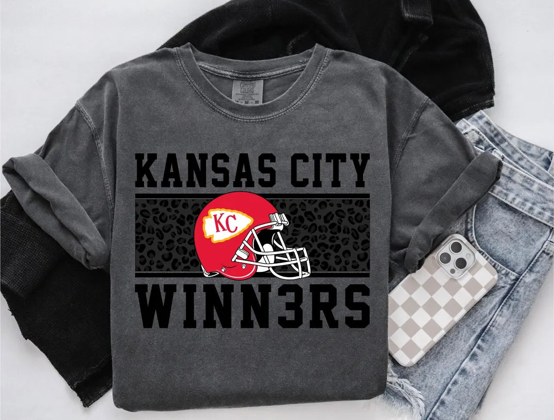 KC Black leopard Winners GILDAN